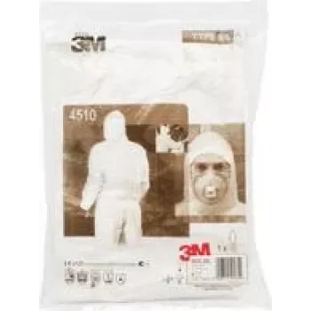 Schutzoverall 3M 4510XL, Einweg-Schutzanzug, Größe XL, weiß