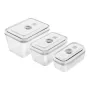 Frischhaltedose ZWILLING FRESH & SAVE Rechteckig Glas/Kunststoff-Set 3 Stück, 0,35/0,75/1,6 l, luftdicht, mikrowellen-/ofengeeignet/kühlschranktauglich