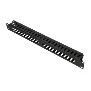 Kabelmanagement-Panel Extralink Kabel MANAGER WITH METAL COVER Schwarz Metall 48,3 cm