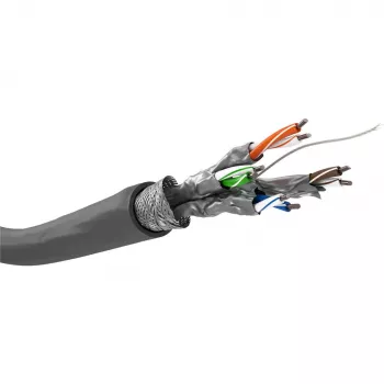 Wentronic Goobay CAT 6 Netzwerkkabel, S/FTP (PiMF), Grau, 305 m – CCA Kupfermix, AWG 23/1 (solid), PVC (95696)