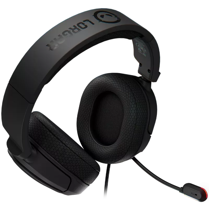 LORGAR Kaya 460, USB-Gaming-Headset mit Mikrofon, CM108B, RGB-Beleuchtung, Plug&Play, USB-A-Anschlusskabel 2m, Stoff-Ohrpolster, Größe: 192*184,7*88mm, 0,329kg, schwarz
