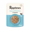 Nassfutter für Katzen Applaws Thunfischfilet mit Seebrasse 70 g — ausgewachsen, 16% Protein, 1% Fett, gluten- und sojafreier Beutel