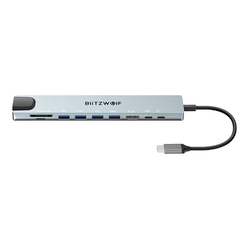 Docking Station Blitzwolf BW-TH5 10in1 USB-C (silber)