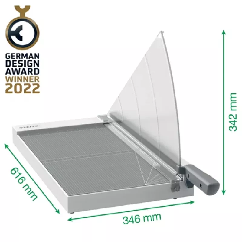 Leitz Precision Home Office Papierschneider A3, 10 Blatt, manuelle Klemme, Edelstahl, A3, 80 g/m², Stahl