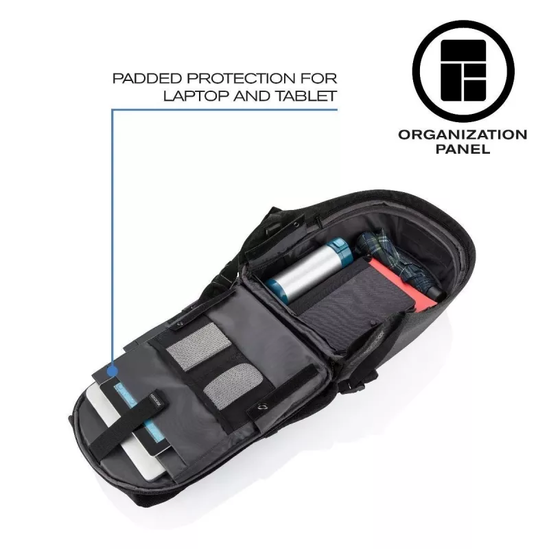 Backpack XDDESIGN P705.291 Anthracite — 18 L, Notebook- und Tablet-Fächer, abschließbarer Hauptreißverschluss