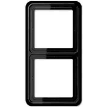 Elektroschalterabdeckung JUNG CD 582 SW Schwarz, Duroplast, schraubenlos, 81×152 mm