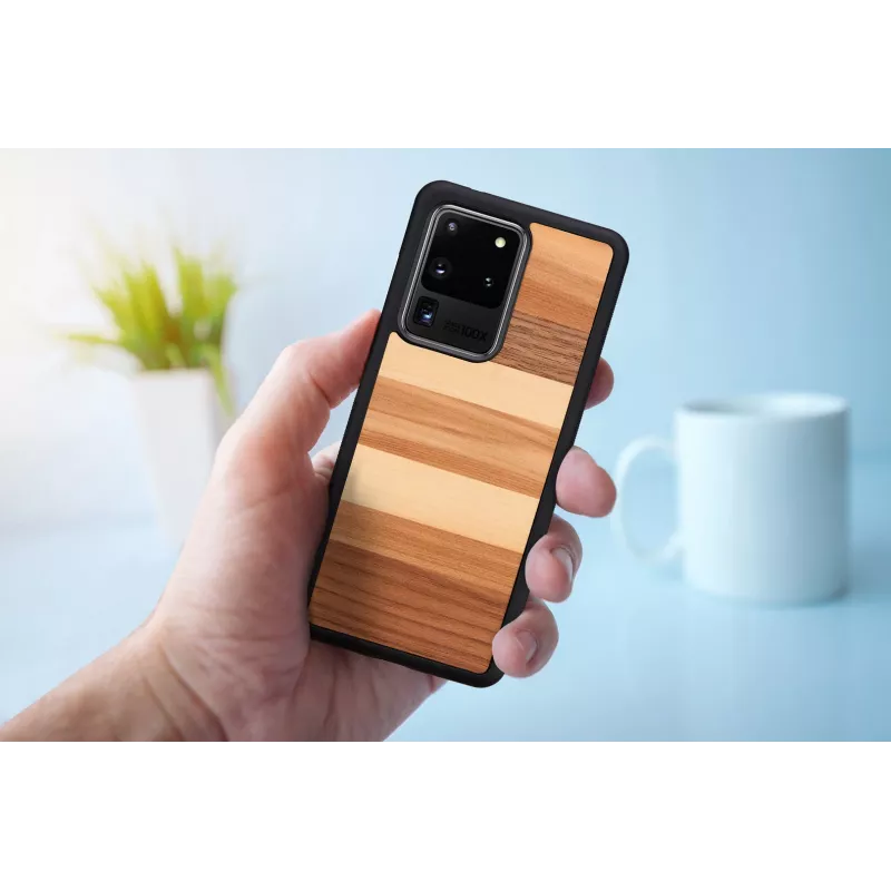 Schutzhülle man and wood Galaxy S20 Ultra — schwarzes Holzfinish