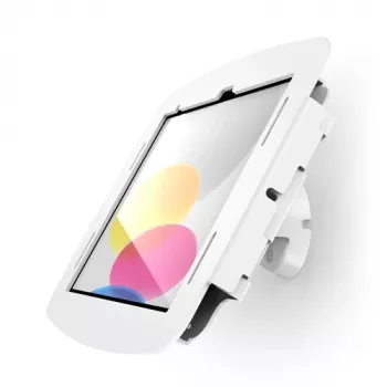 Compulocks iPad 10th-11th (A16) Gen Space Enclosure Bow Tilting Wall Mount Weiß - Montageset (Gehäuse, kippbare Wandhalterung)