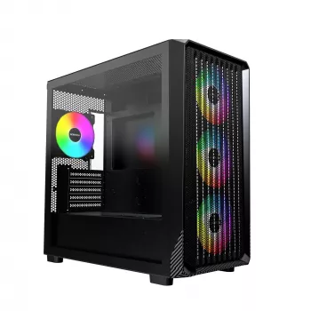 Montech X5M (B) Micro Tower PC-Gehäuse – Micro-ATX/Mini-ITX, 3x120mm vorne, 1x120mm hinten, unterstützt ATX-Netzteile, 2x3,5 Zoll + 4x2,5 Zoll, Schwarz