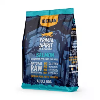 PRIMAL SPIRIT Iberian 70% Lachs – halbfeuchtes Hundefutter – 1 kg