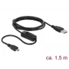 USB-Kabel DeLOCK 84803 USB 2.0 1,5 m USB A Micro-USB B Schwarz