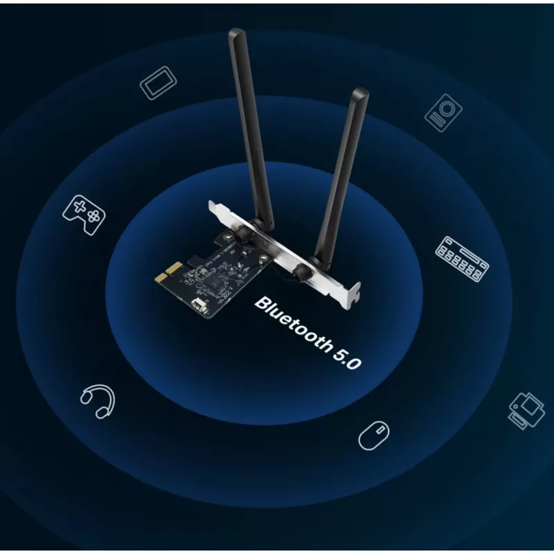 Mercusys AC1200 Wi-Fi Bluetooth PCIe-Adapter MA30E Dualband