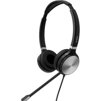 Yealink YHS36 E2 Dual 1308231 Headset – binaural – QD-to-RJ9 – Geräuschunterdrückung – HD-Wideband – Leder-Ohrpolster – Schwarz