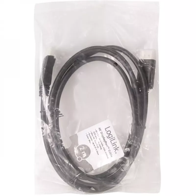 DisplayPort-Kabel LogiLink CD0101 2 m Schwarz