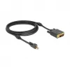 Videokabel-Adapter DeLOCK 83726 Mini DisplayPort auf DVI 2 m Schwarz