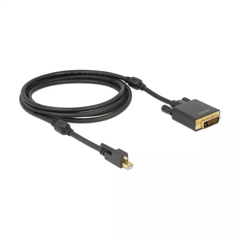 Videokabel-Adapter DeLOCK 83726 Mini DisplayPort auf DVI 2 m Schwarz