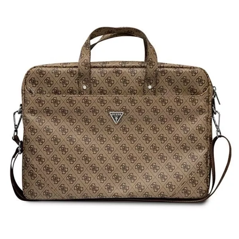 Laptoptasche GUESS GUCB15P4TW 16 Zoll braun Saffiano mit 4G-Dreieckslogo