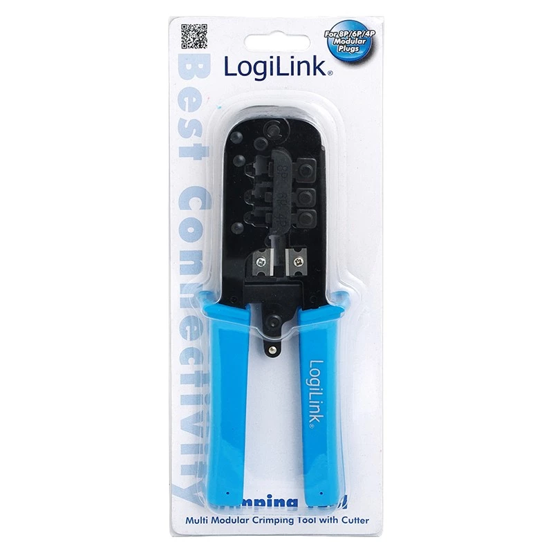 Abisolierzange LogiLink 8P8C WZ0019 Schwarz Blau
