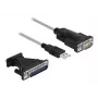 DeLOCK Adapter USB 2.0 Typ-A auf Seriell RS-232 D-Sub 9 + D-Sub 25