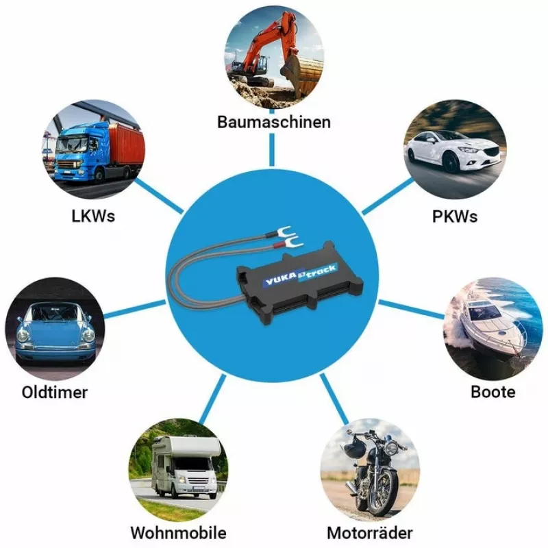 GPS-Tracker KSIX Yukatrack easyWire — universeller GPS-Tracker, schwarz, 63 g, 92,5×57,6 mm