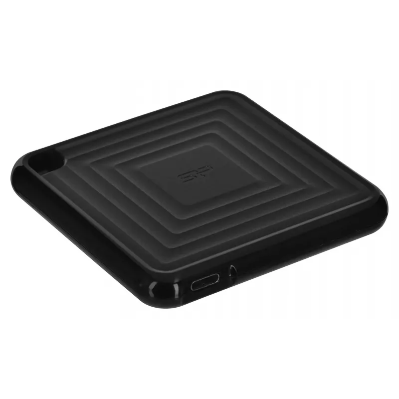 Externe SSD Silicon Power 512 GB Tragbar USB Type-C 3.2 Gen 2 PC60, 540/500 MB/s, 256-Bit-AES, sturzsicher, schwarz