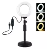 Ring-LED-Lampe Puluz mit verstellbarem Stativ PU391