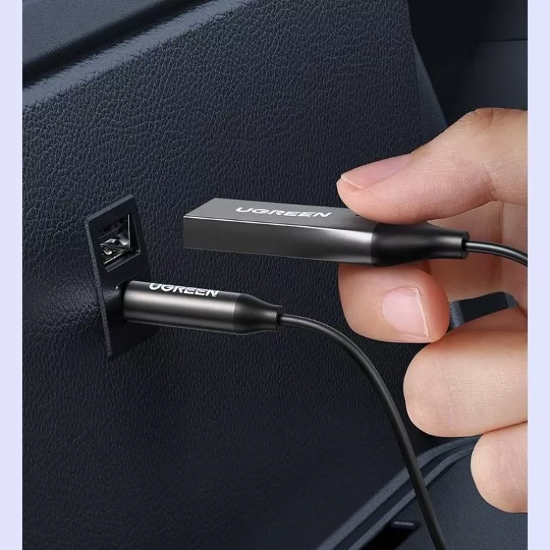 Audio-Empfänger UGREEN CM309 Bluetooth 5.0 USB mit 3,5 mm AUX-Klinke, schwarz, 20–20000 Hz