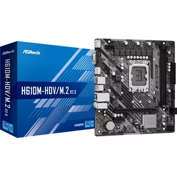 ASRock H610M-HDV/M.2 R2.0 LGA1700 DDR4 Micro-ATX Motherboard