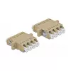 Glasfaseradapter DELOCK LC-Buchse auf LC-Buchse, beige, 2er-Pack