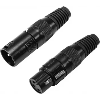 XLR 3-Pin-Steckverbinder Omnitronic 30200097 — Audio-Signalsteckverbinder Stecker/Buchse