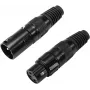 XLR 3-Pin-Steckverbinder Omnitronic 30200097 — Audio-Signalsteckverbinder Stecker/Buchse