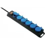 Steckdosenleiste AS Schwabe 38606 — 6-fach Steckdosenleiste mit Schalter, schwarz/blau