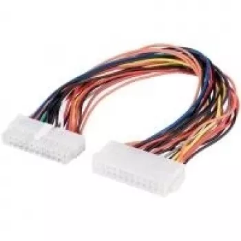 Wentronic Goobay Internes PC-Netzkabel, 0,3 m - 24-poliger Stecker > 24-polige Kupplung (93239)