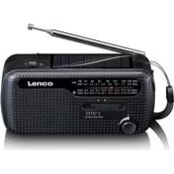 Tragbarer Lautsprecher Lenco MCR-113BK Solar schwarz mit Bluetooth und UKW-Radio