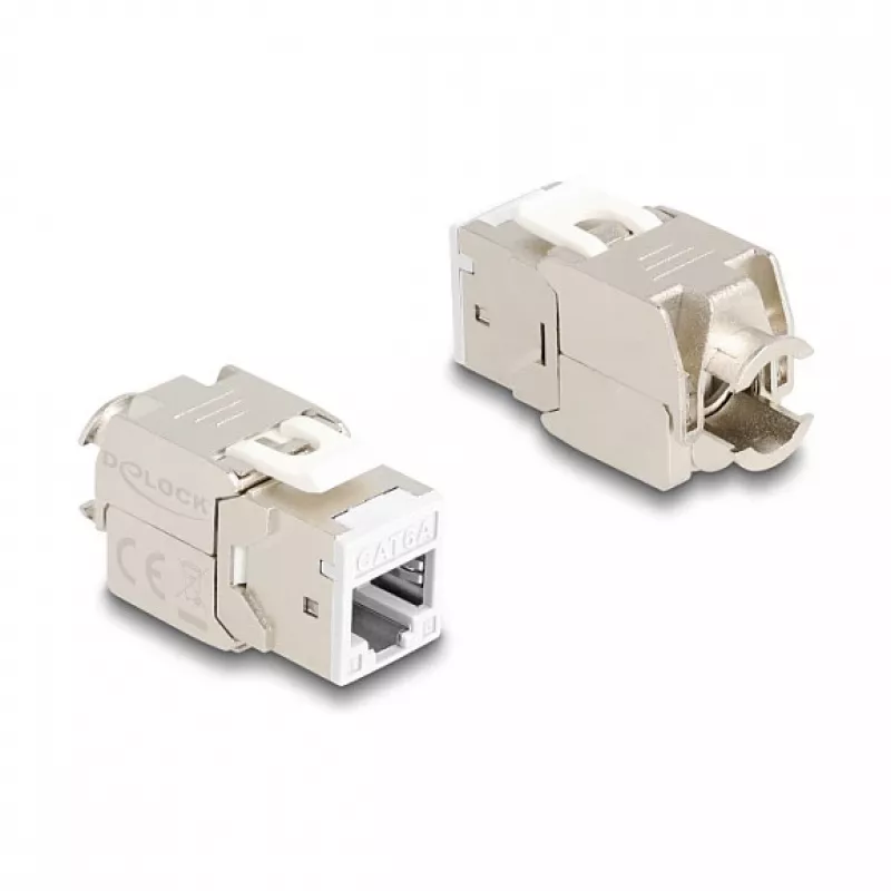 DeLOCK 88119 Keystone-Modul Flach Weiß RJ-45 10 Stück
