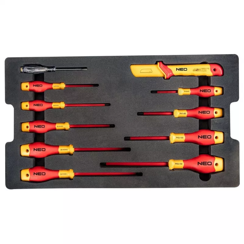 Neo Tools Elektriker-Servicebox 52 Stück in robuster 22er Box