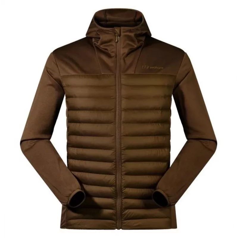 Herren Berghaus Kapuzen-Hybridjacke Größe M braun