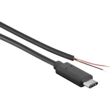 Joy-it K-1473 Stromkabel Raspberry Pi, Arduino, Banana Pi, Cubieboard [1x USB-C™ Stecker - 1x offenes Ende] 1 m Schwarz (K-1473)