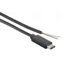 Joy-it K-1473 Stromkabel Raspberry Pi, Arduino, Banana Pi, Cubieboard [1x USB-C™ Stecker - 1x offenes Ende] 1 m Schwarz (K-1473)