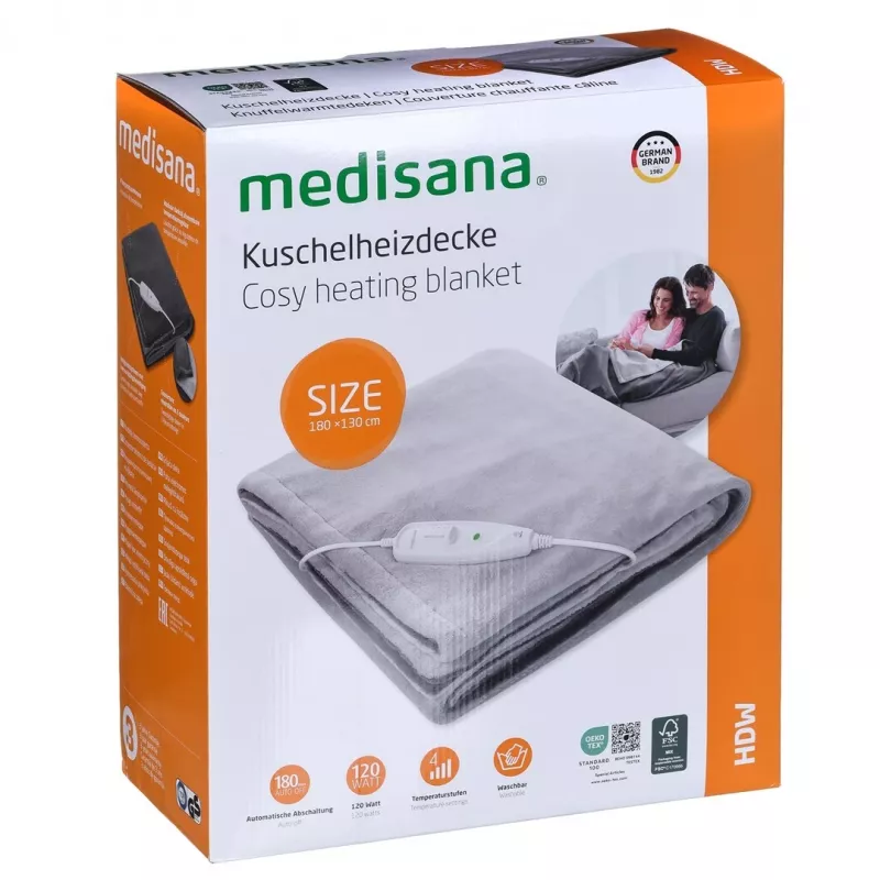 Medisana HDW Elektro-Heizdecke, 120 W, grau