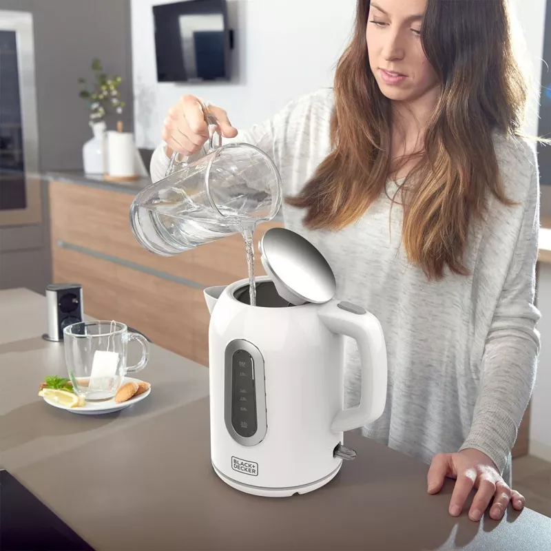 Wasserkocher Schwarz & Decker 1,7 L 2200 W Weiß