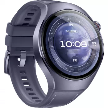 Watch 5 46mm (Rates-L39L), Smartwatch Grau/Violett, Komposit-Uhrarmband in grau-violett, Gehäuse aus Titan