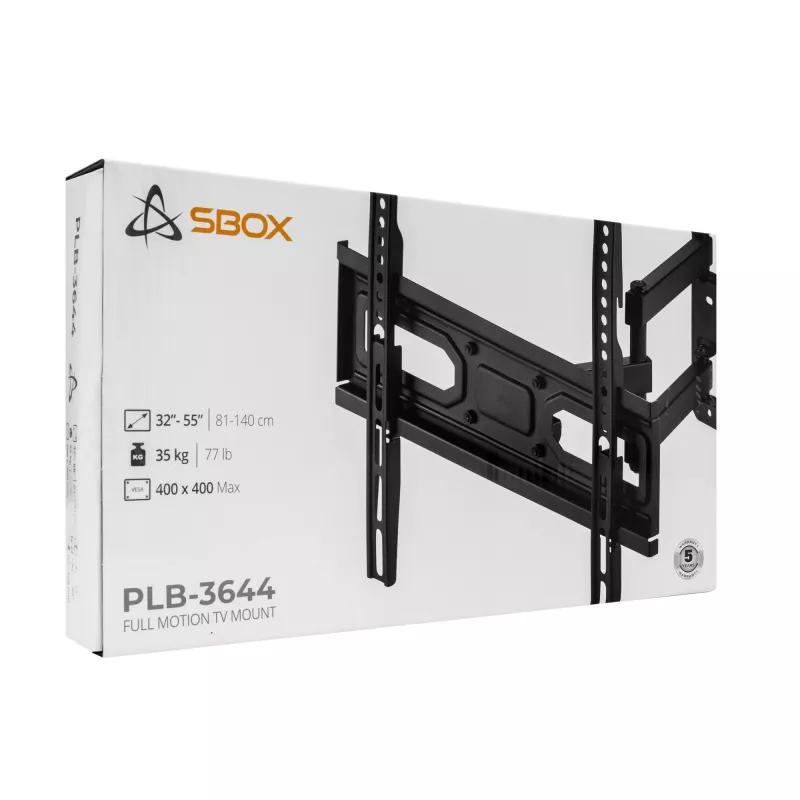 TV-Wandhalterung SBOX PLB-3644-2 für 32–55 Zoll Fernseher, bis 35 kg, VESA 400x400