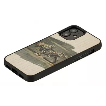 Handyhülle Man and Wood für iPhone 12 mini — weißes Stier-Design