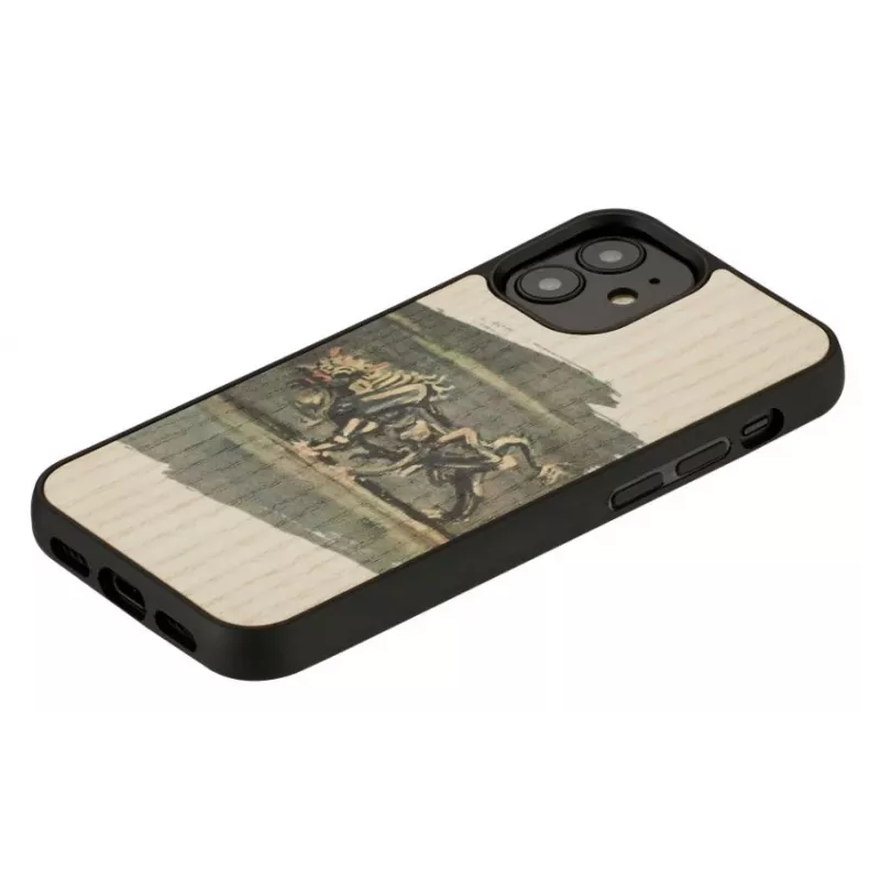 Handyhülle Man and Wood für iPhone 12 mini — weißes Stier-Design