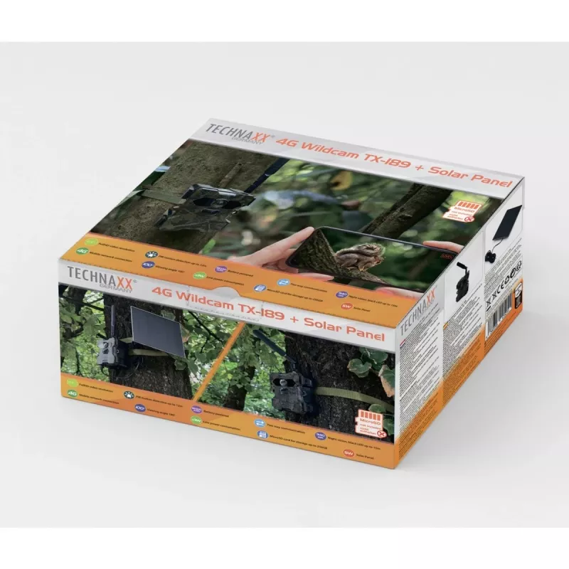 Technaxx 4G Wildcam TX-189 Outdoor-Kamera 4MP CMOS Solarpanel