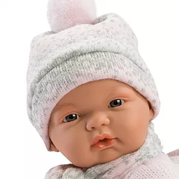Llorens Weinende Puppe 38938 Made of Roses, 38 cm lebensechte Babypuppe