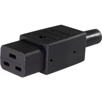 as - Schwabe IEC Gerätestecker, gerade Polzahl: 3 10 A Schwarz 62085 1 St. (62085)