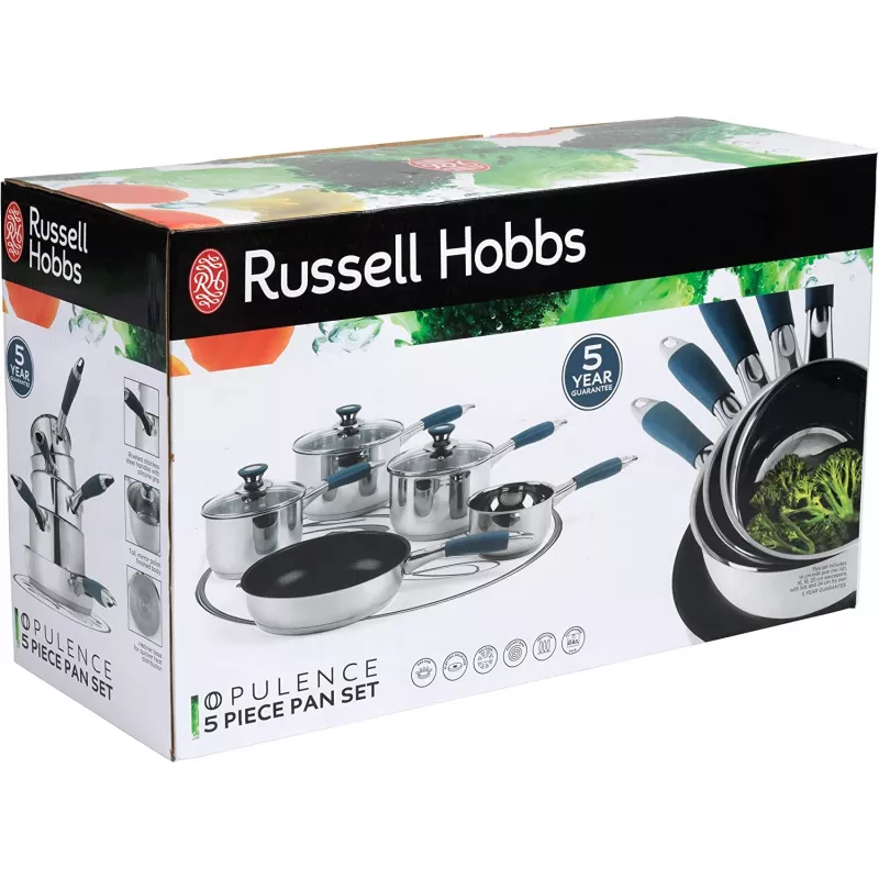 Kochtopfset Russell Hobbs RH01179EU, 5-teilig, blau