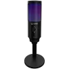 LORGAR SMP40, RGB-Mikrofon mit externer Stummschalttaste und Metallständer, Schwarz